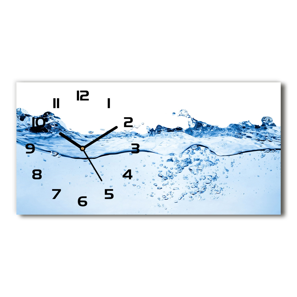 Horizontal wall clock Water