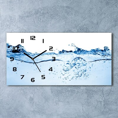 Horizontal wall clock Water