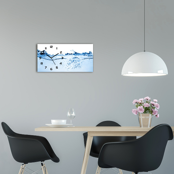 Horizontal wall clock Water