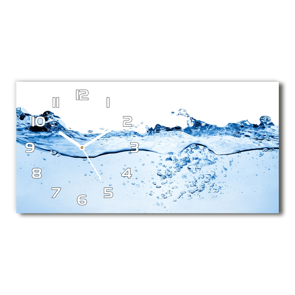 Horizontal wall clock Water