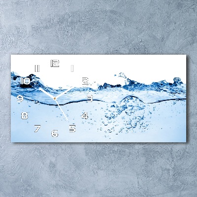 Horizontal wall clock Water