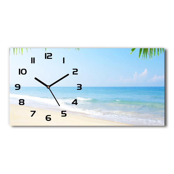 Horizontal wall clock Tropical beach