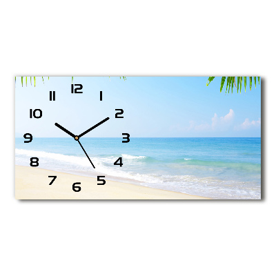 Horizontal wall clock Tropical beach