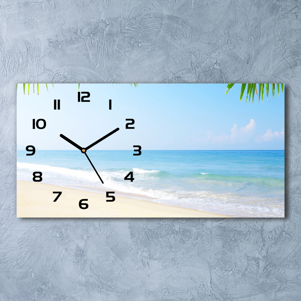 Horizontal wall clock Tropical beach