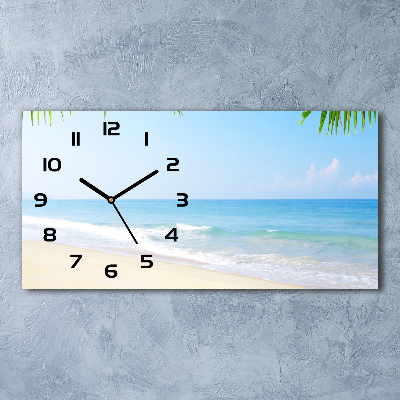 Horizontal wall clock Tropical beach