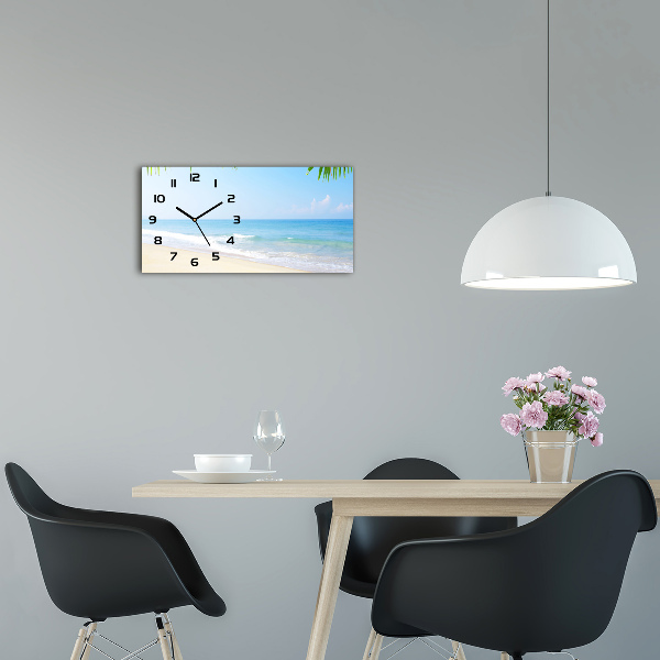 Horizontal wall clock Tropical beach