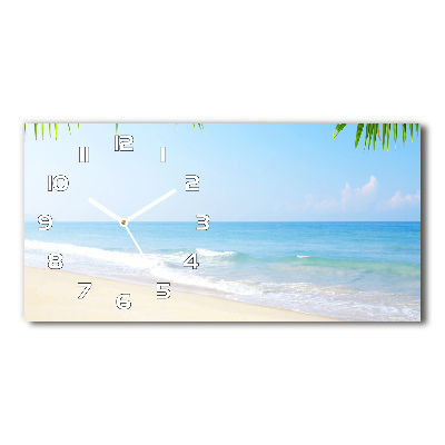 Horizontal wall clock Tropical beach