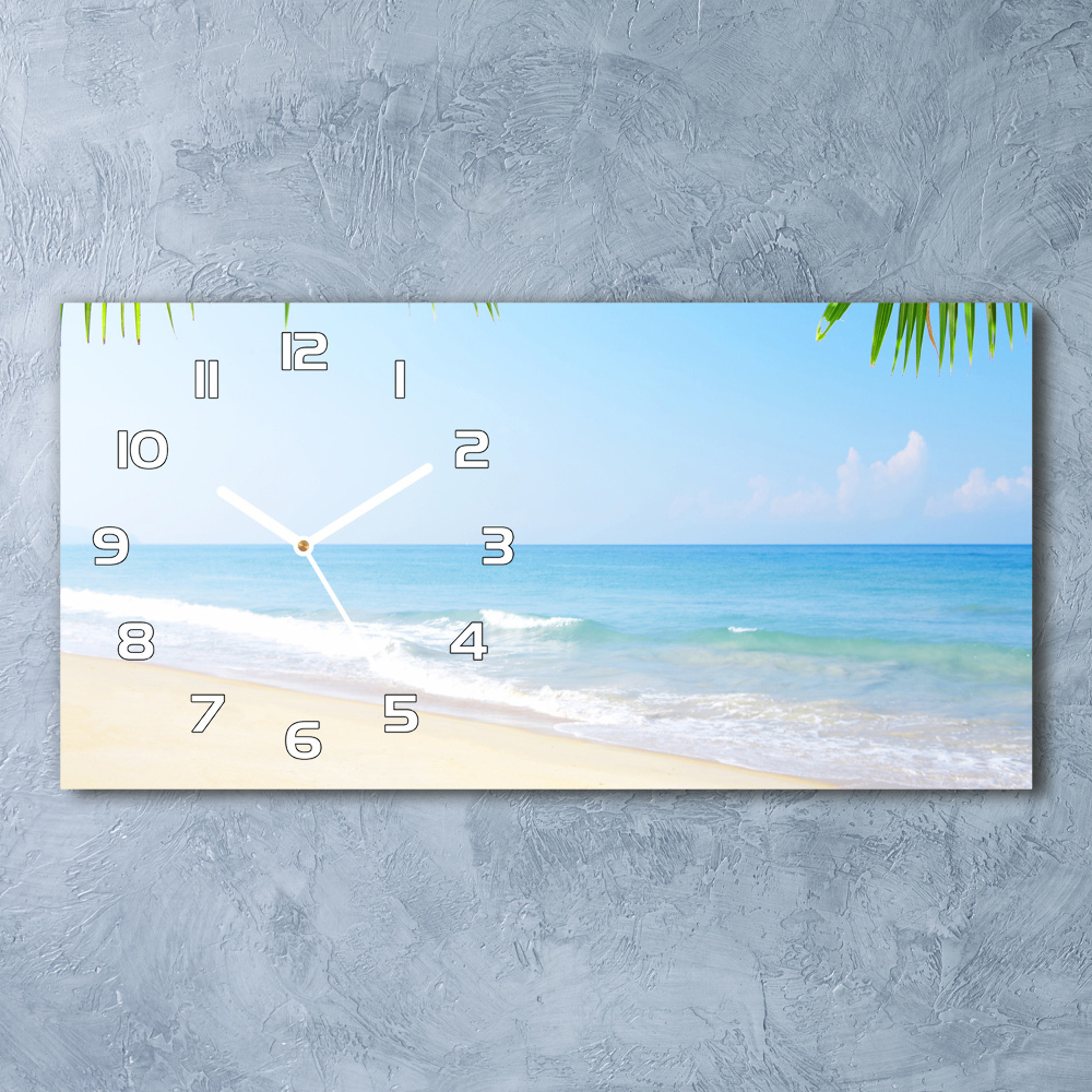 Horizontal wall clock Tropical beach