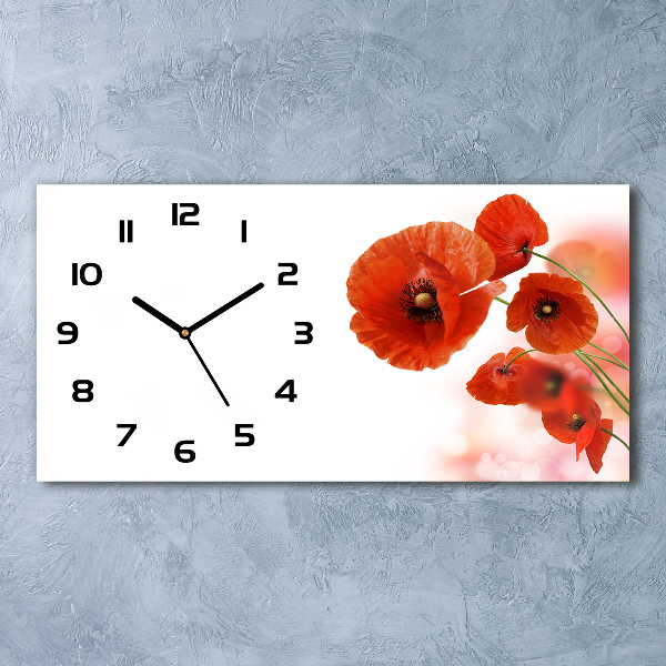 Horizontal rectangular wall clock Macs