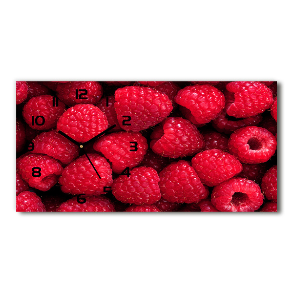 Horizontal wall clock Raspberries