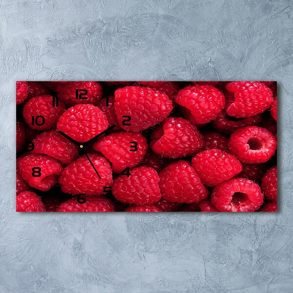 Horizontal wall clock Raspberries