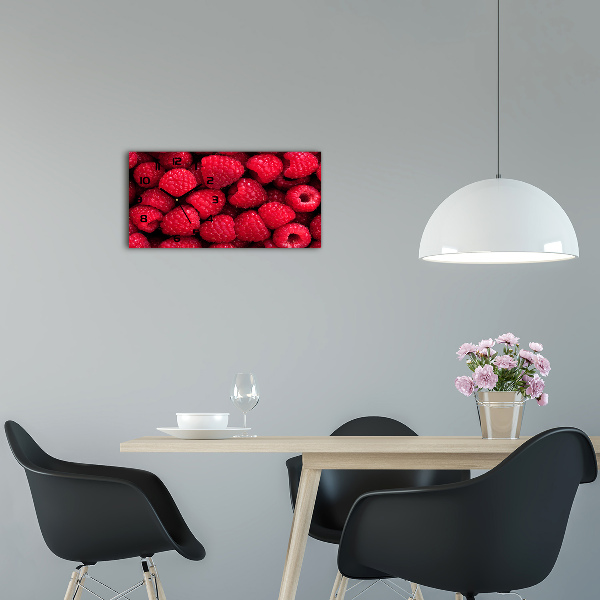 Horizontal wall clock Raspberries