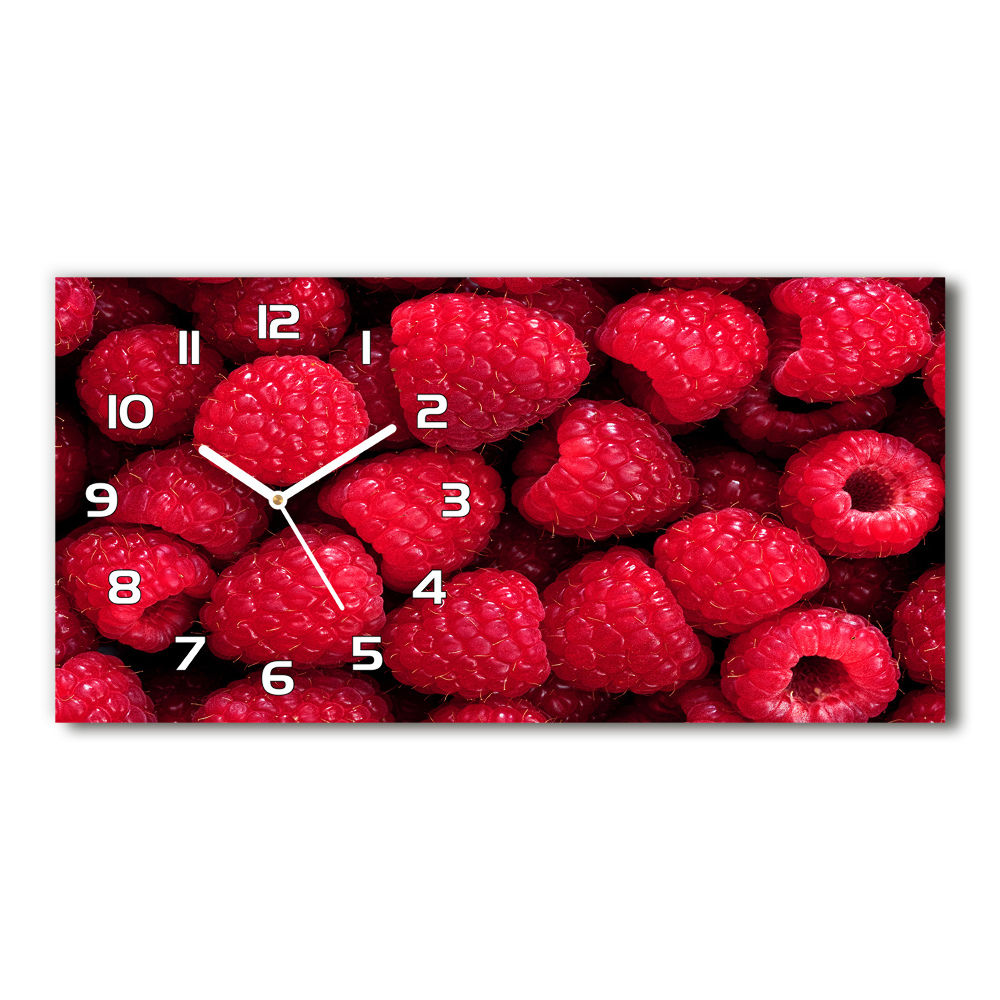 Horizontal wall clock Raspberries