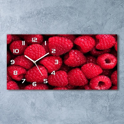 Horizontal wall clock Raspberries