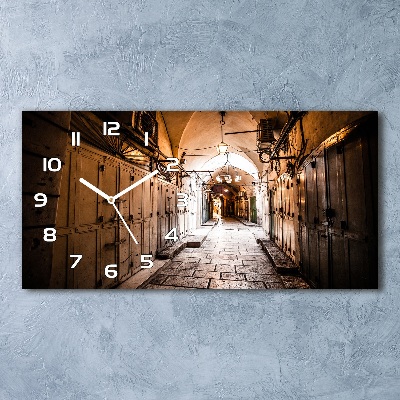 Horizontal rectangular wall clock Jerusalem