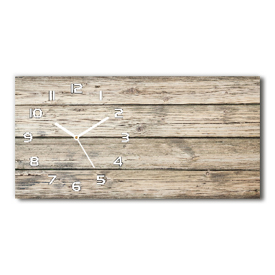 Horizontal wall clock Wooden background