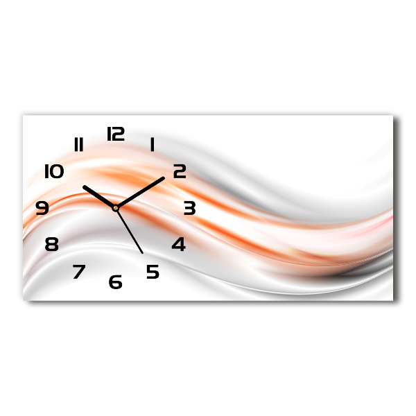 Horizontal wall clock Wave abstraction