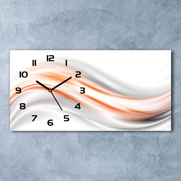 Horizontal wall clock Wave abstraction