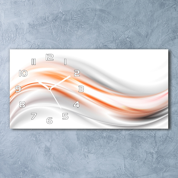 Horizontal wall clock Wave abstraction