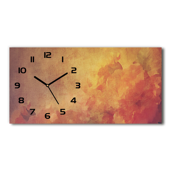 Horizontal wall clock Flowers