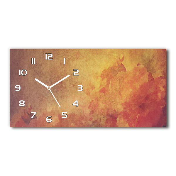 Horizontal wall clock Flowers