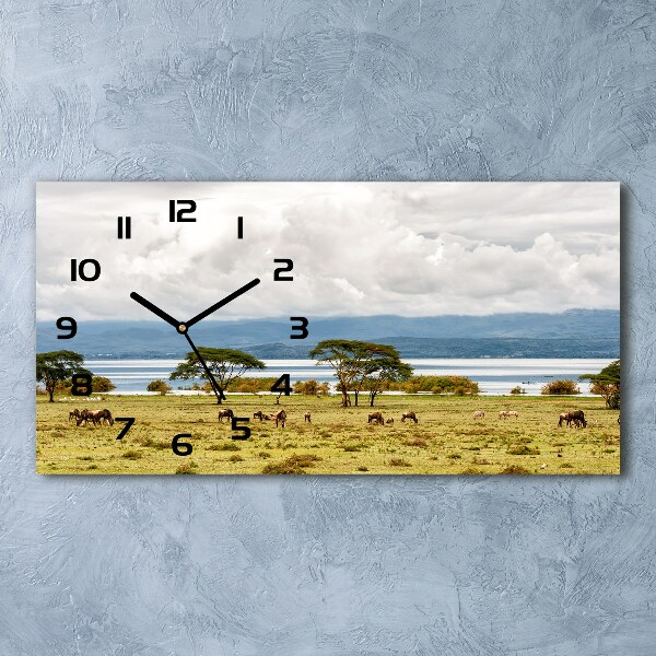 Horizontal rectangular wall clock Naivasha Lake