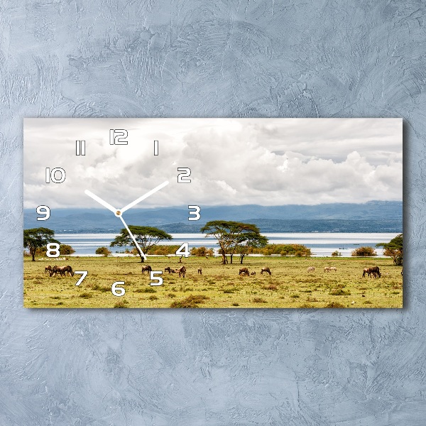 Horizontal rectangular wall clock Naivasha Lake