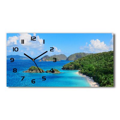 Horizontal wall clock Virgin Islands