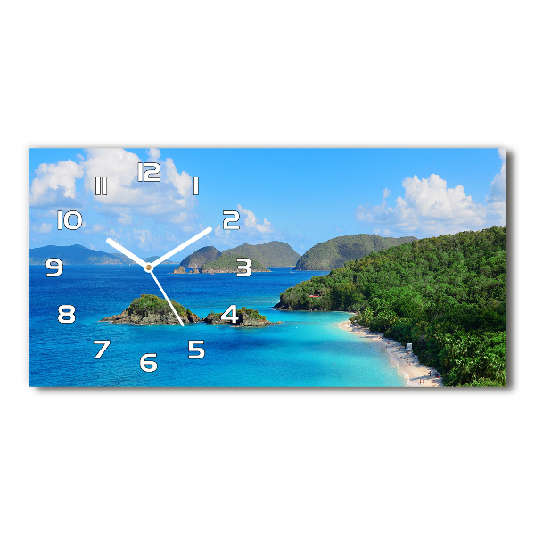 Horizontal wall clock Virgin Islands