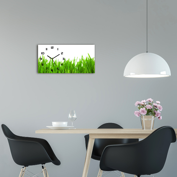 Horizontal wall clock Grass