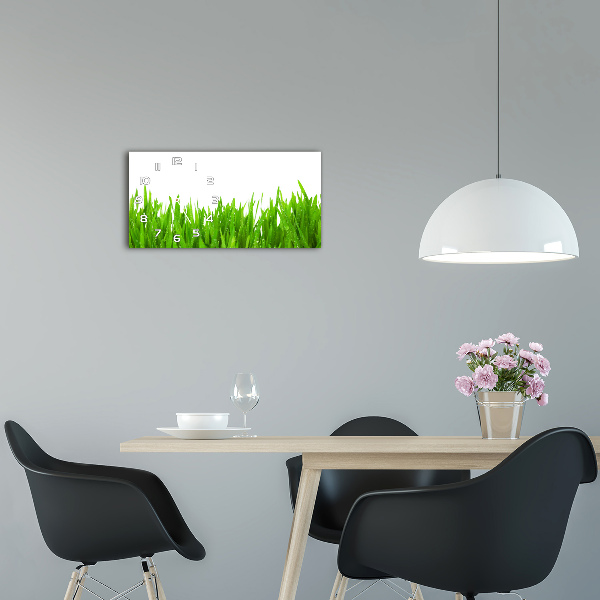 Horizontal wall clock Grass