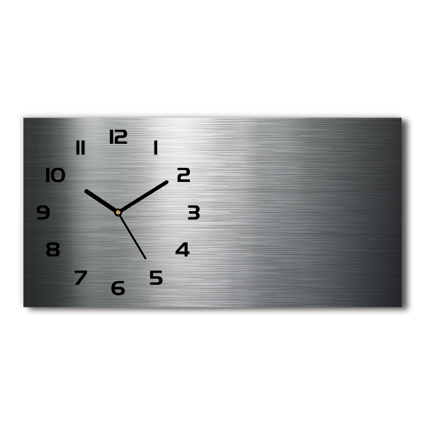 Horizontal rectangular wall clock Metal background