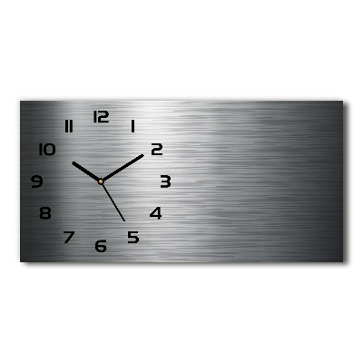 Horizontal rectangular wall clock Metal background