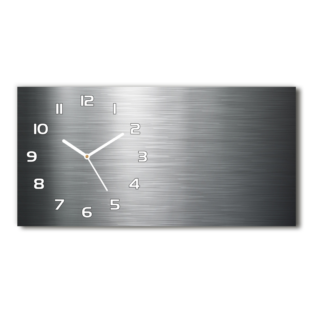 Horizontal rectangular wall clock Metal background