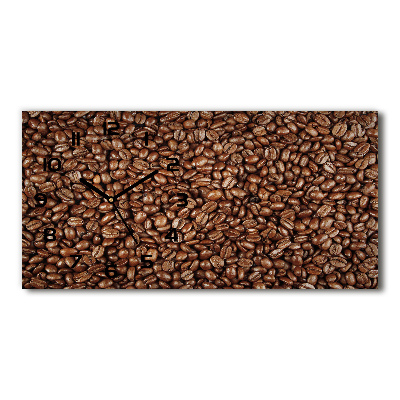 Horizontal wall clock Coffee beans