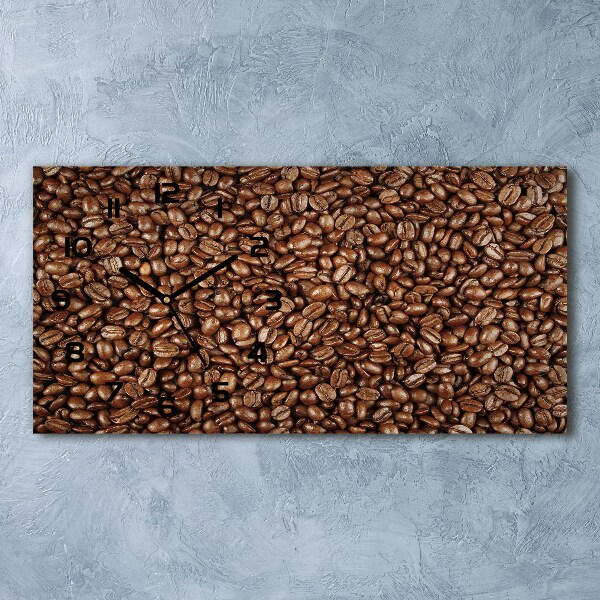 Horizontal wall clock Coffee beans