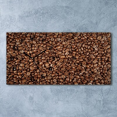 Horizontal wall clock Coffee beans