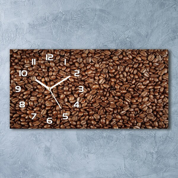 Horizontal wall clock Coffee beans