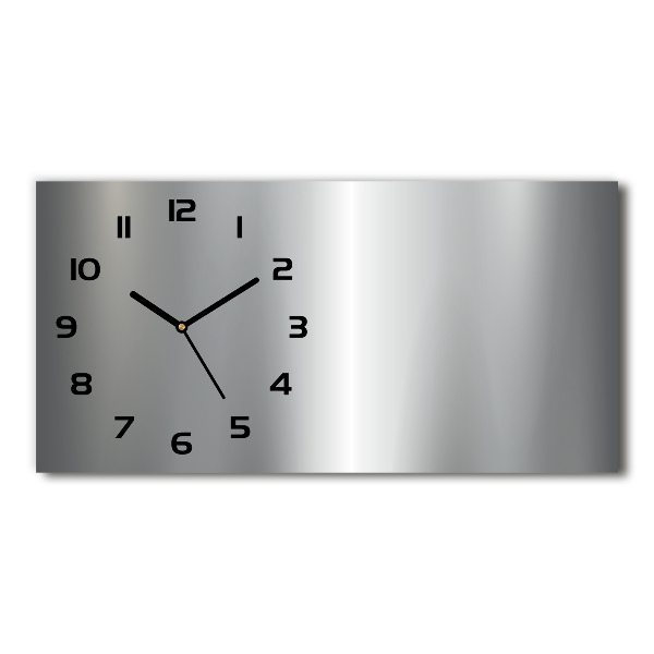 Horizontal rectangular wall clock Metal background