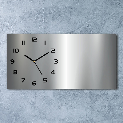 Horizontal rectangular wall clock Metal background