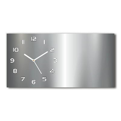 Horizontal rectangular wall clock Metal background