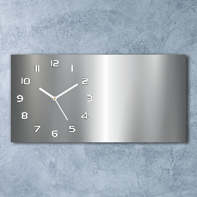 Horizontal rectangular wall clock Metal background