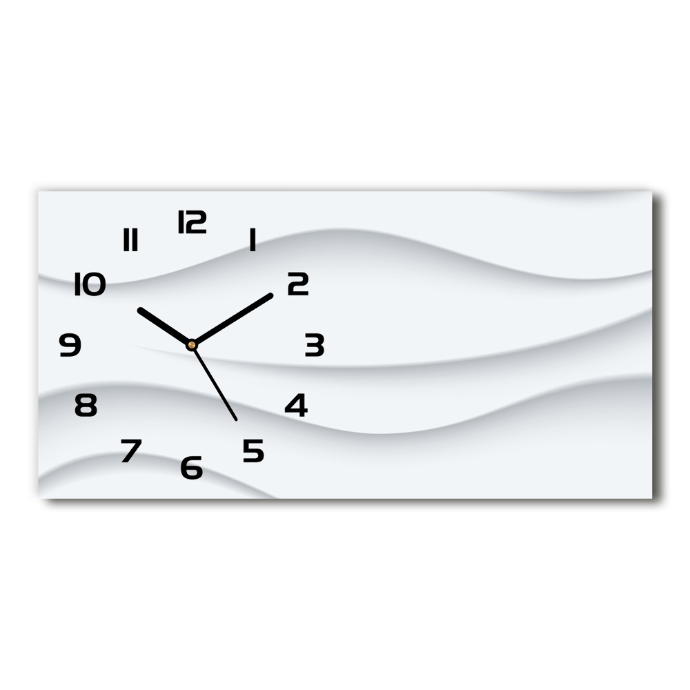 Horizontal wall clock Wave abstraction