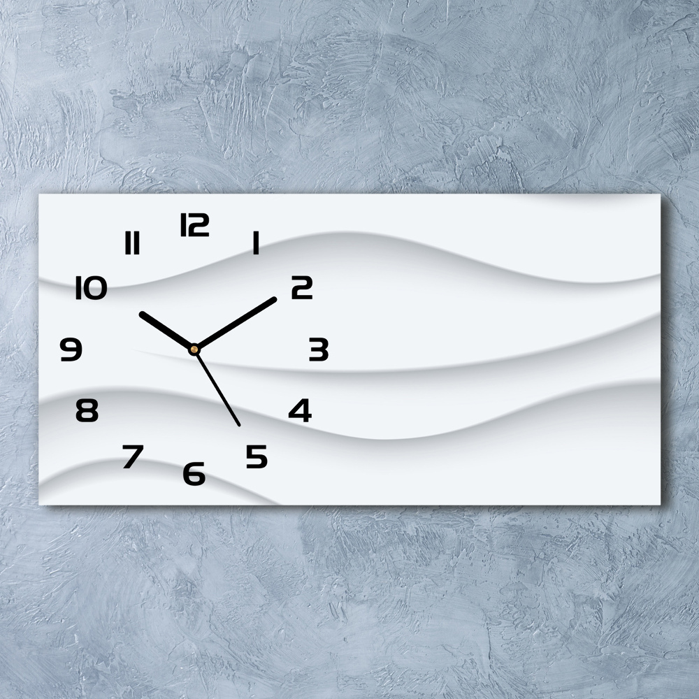 Horizontal wall clock Wave abstraction