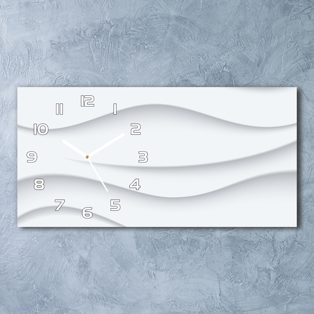 Horizontal wall clock Wave abstraction