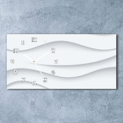 Horizontal wall clock Wave abstraction