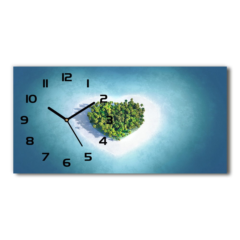 Horizontal wall clock Island