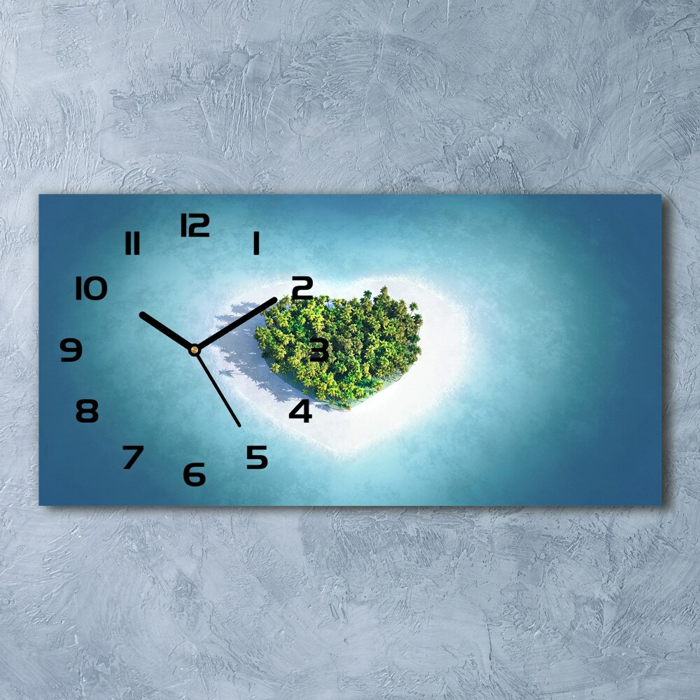 Horizontal wall clock Island