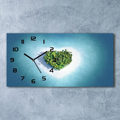 Horizontal wall clock Island