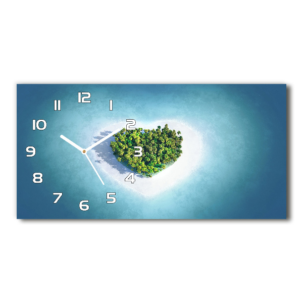 Horizontal wall clock Island